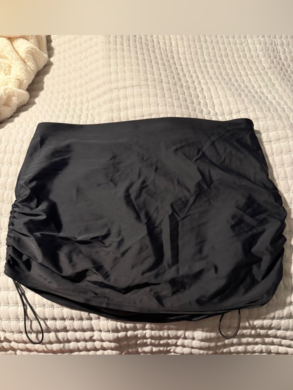 Eddie Bauer Black Women's Ruched Swim Skirt